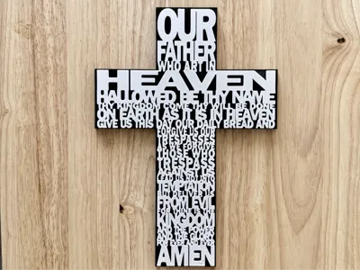 Our Father Lords Prayer Cross