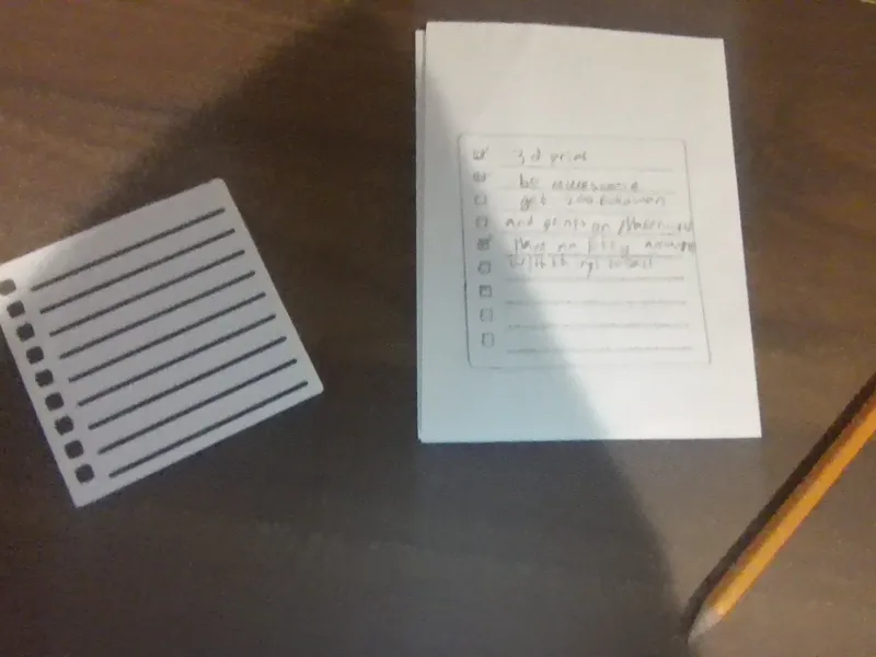 Sticky note planner stencil