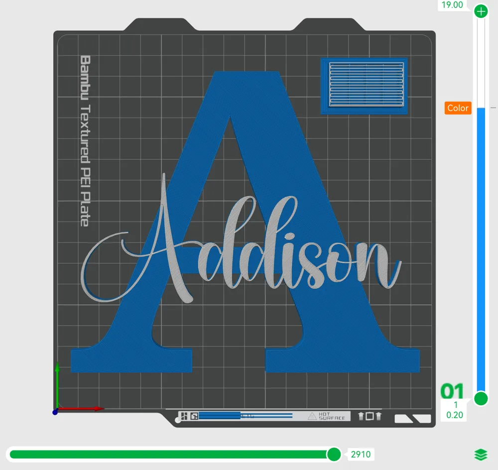 Printable Name Addison ADDISON name ornament initial nameplate sign - Free 3D Print Model ...