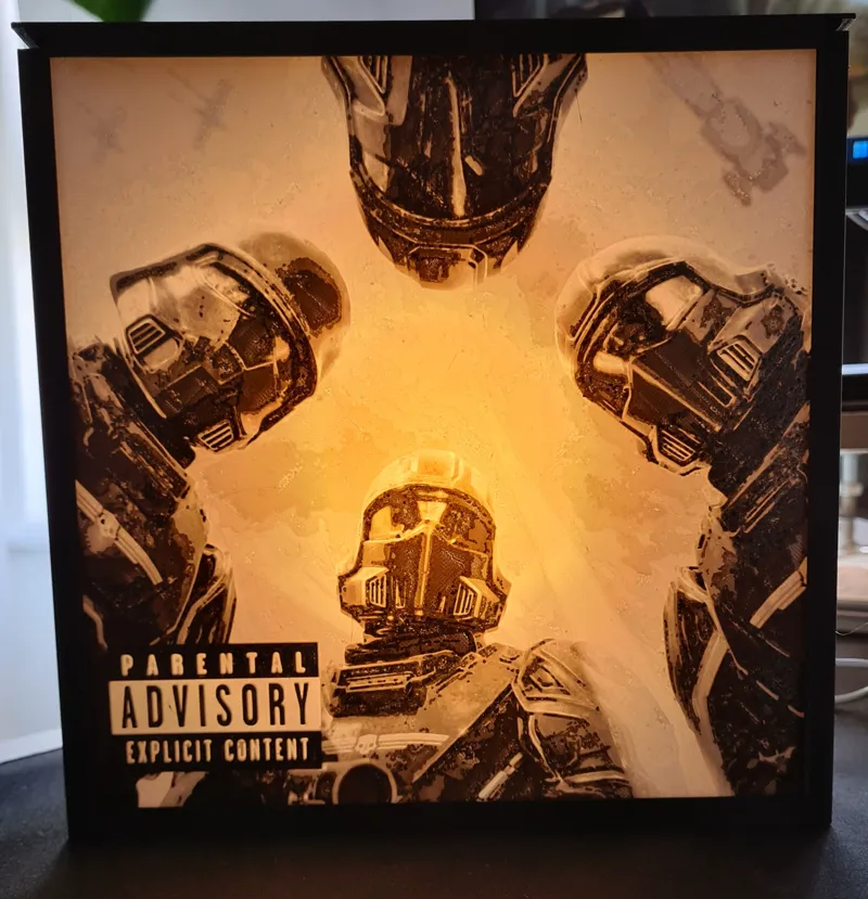 Helldivers Art - Lightbox - Lithopane