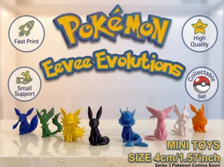 Mini Pokemon - Eevee Evolutions