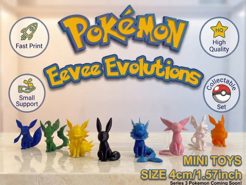 Mini Pokemon - Eevee Evolutions