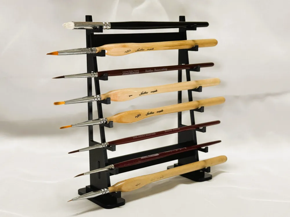 Mini Paintbrush Drying Rack - Quick print/EZ build - Free 3D Print ...