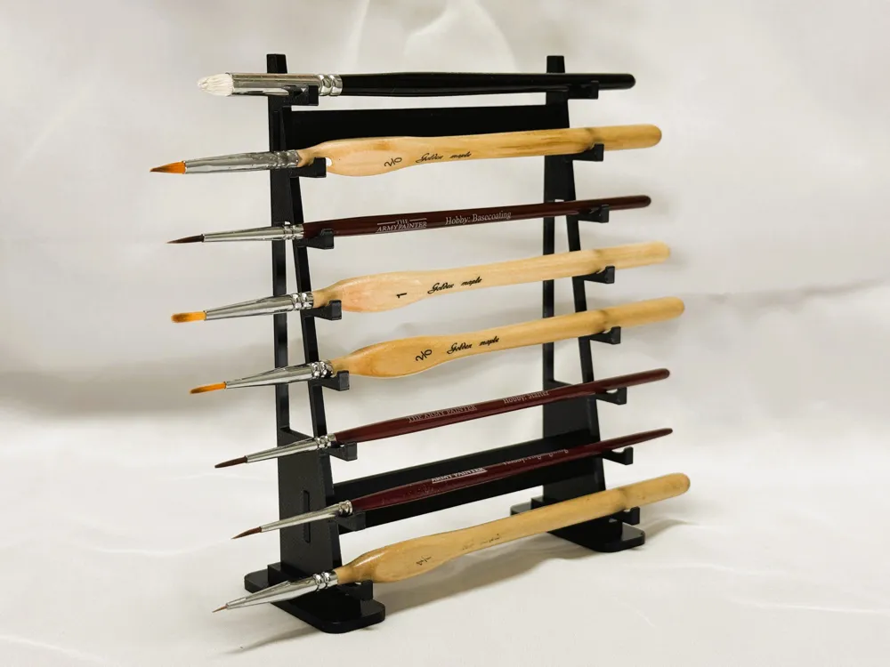 Mini Paintbrush Drying Rack - Quick print/EZ build - Free 3D Print ...