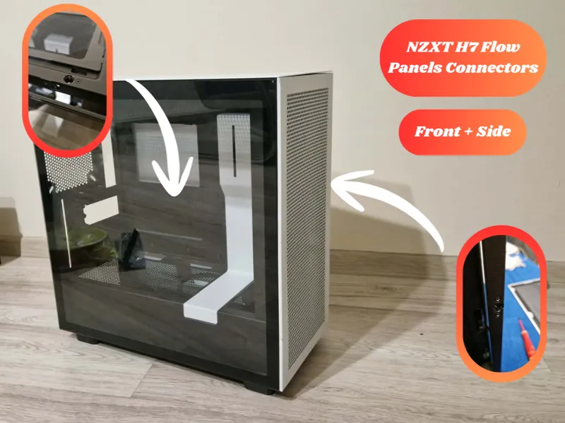NZXT H7 Flow panels connectors, front + side/top