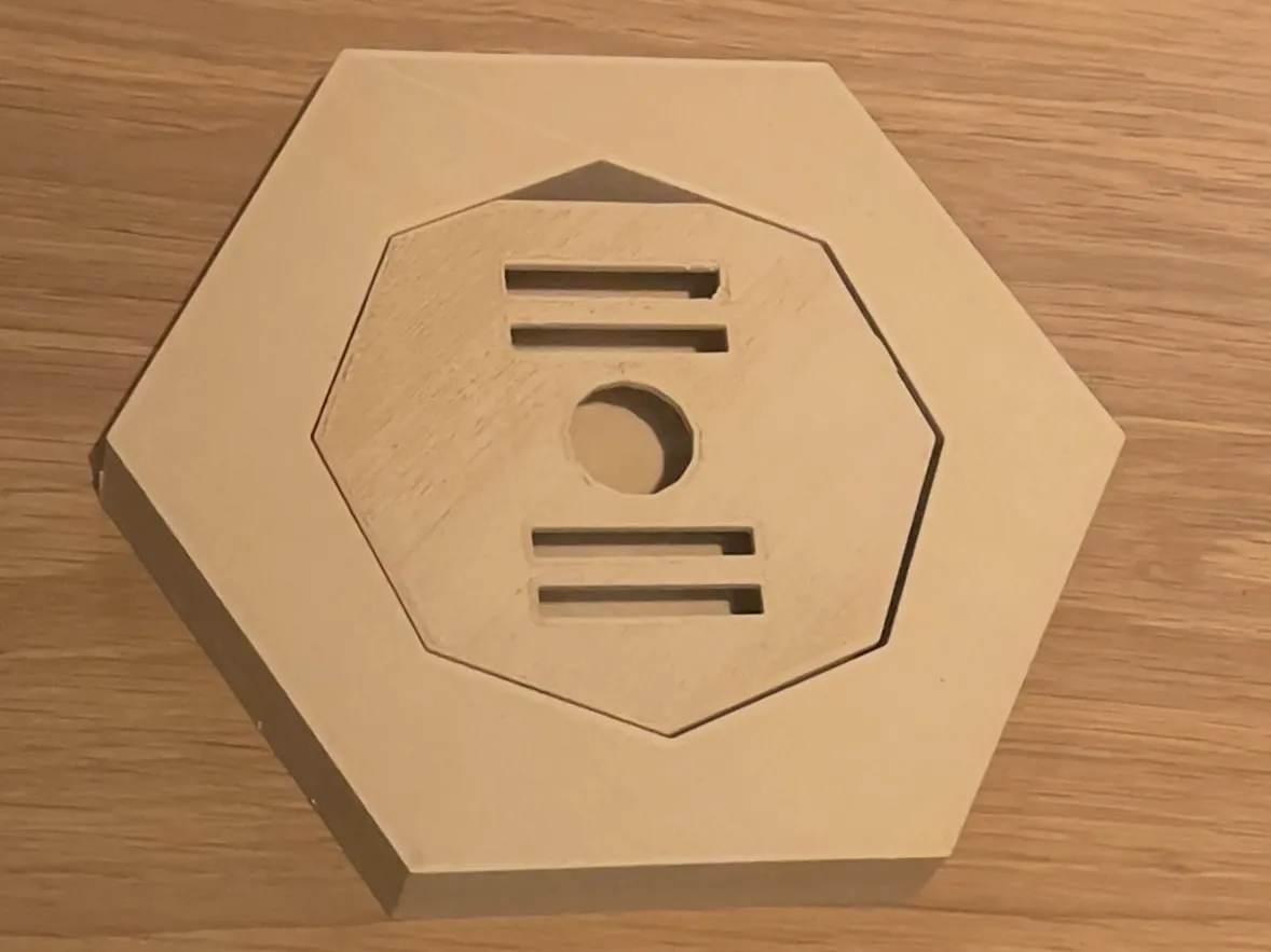 Support médaille hexagonal