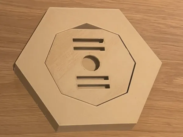 Support médaille hexagonal