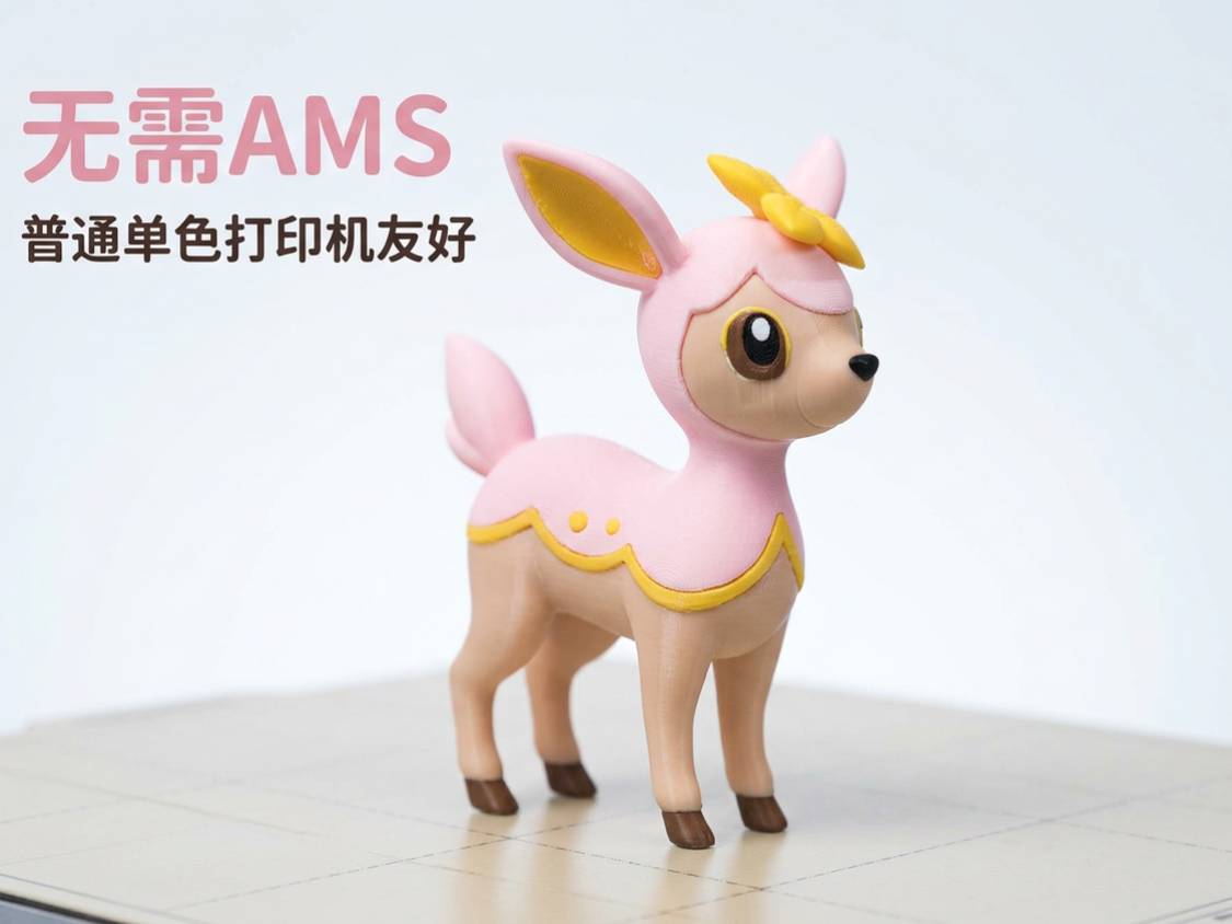 宝可梦-四季鹿 14cm 已分件 无需AMS