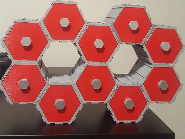 Hexagon Organizer Shelf Version 2 - Free 3D Print Model - MakerWorld