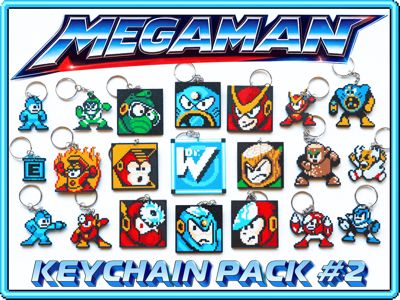 Mega Man 2 Keychain Pack! Retro NES Game 8-bit