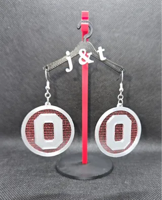 Ohio state block o earrings