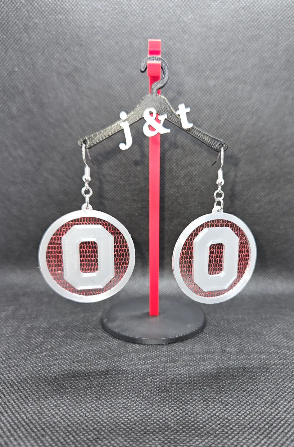 Ohio state block o earrings view 2