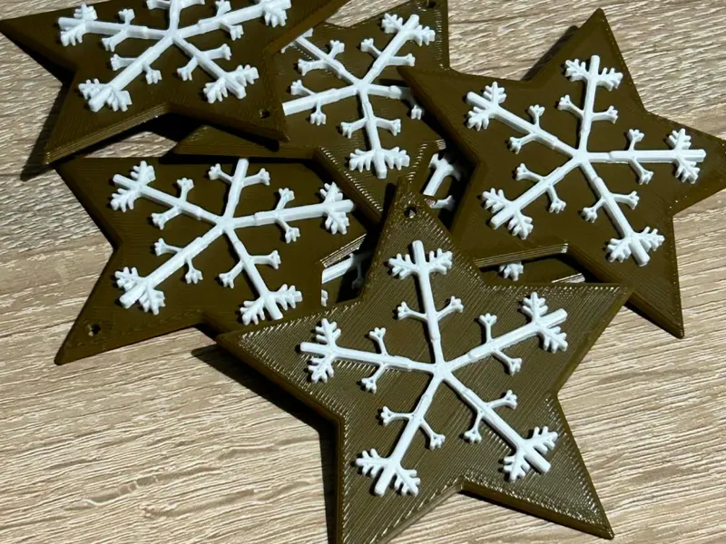 Gingerbread star Christmas tree decoration