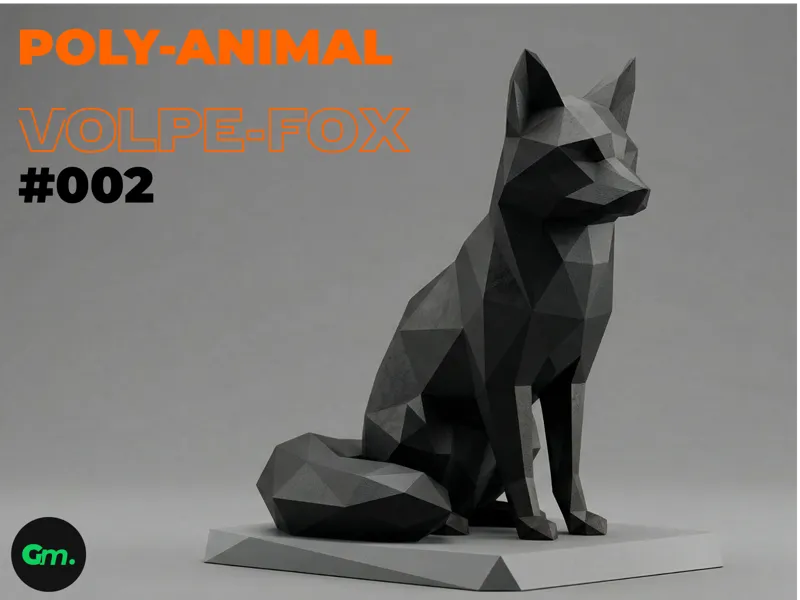 Volpe Poligonale - Scultura Geometrica #002