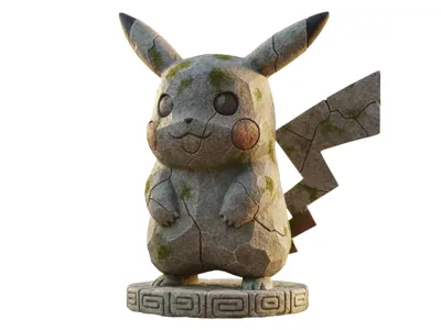 Pikachu Stone Sculpture