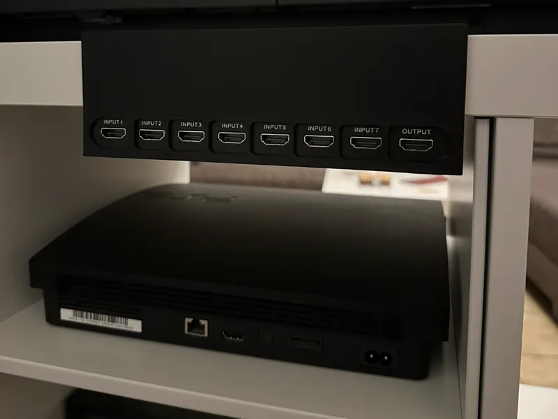 IKEA KALLAX HDMI switch holder / mounting bracket