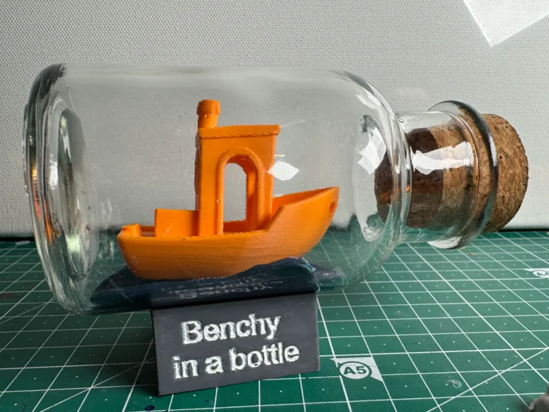 Benchy in a bottle