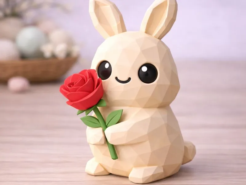 coelho com rosa
