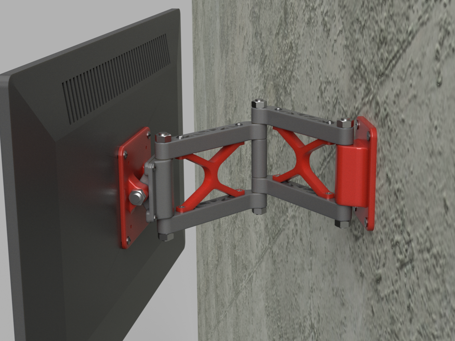Vesa 100 and 75 wall display monitor mount