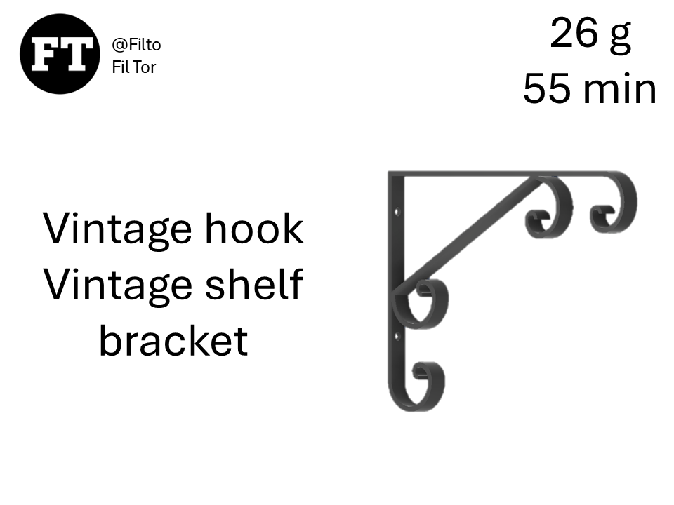 Vintage shelf bracket / vintage hook