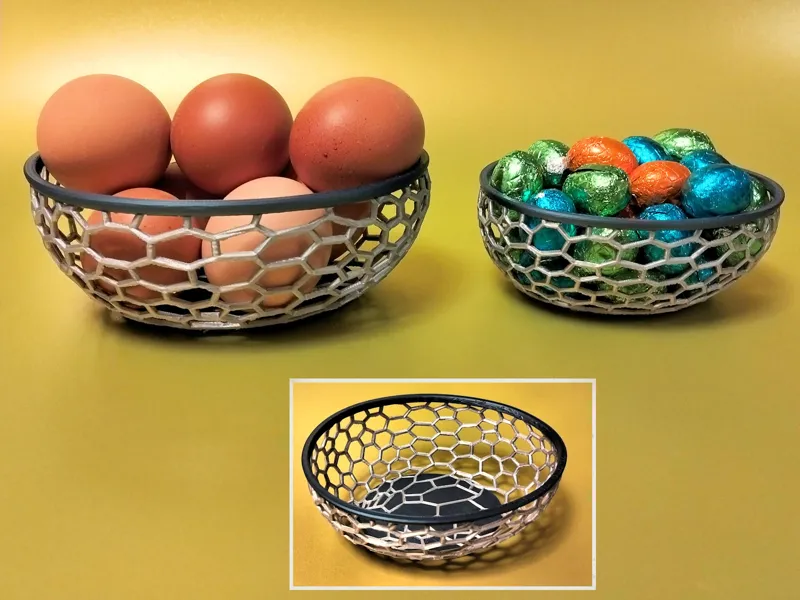 Voronoi Egg shaped serving bowl