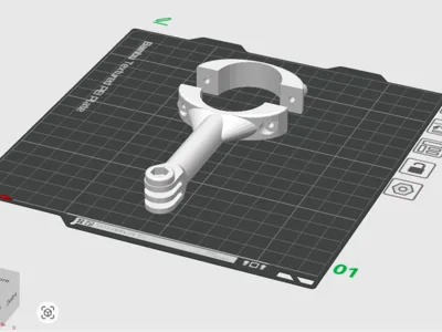 Action camera mount for 35mm MTB handlebars