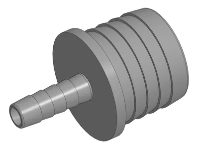 D28 mm to D8 mm Hose Barb Adapter