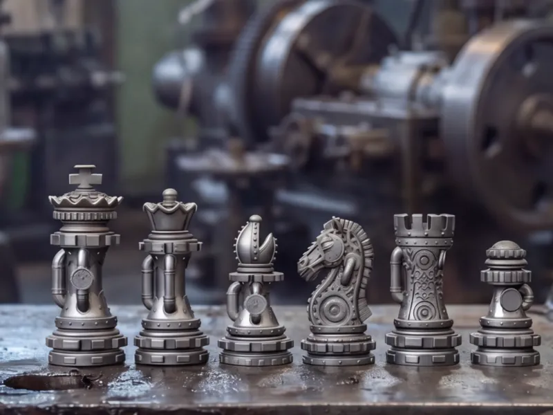 Steampunk Staunton Chess Set