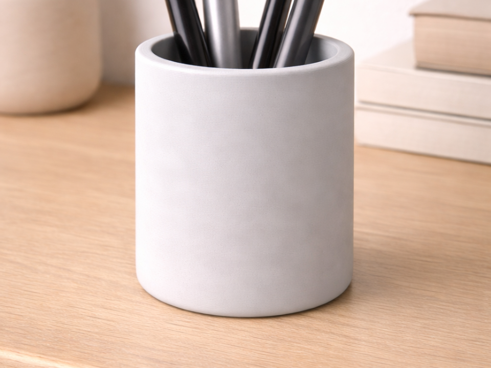 Minimalist Cylindrical Pen Holder