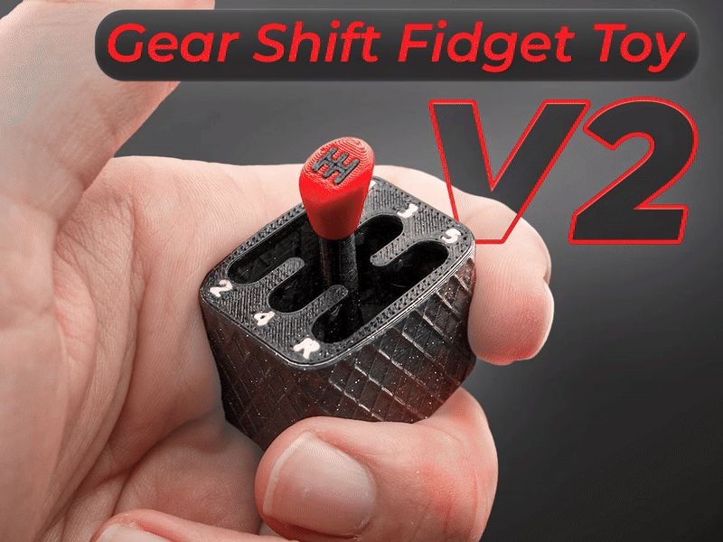 Gear Shift Fidget Toy V2 // Print-in-place