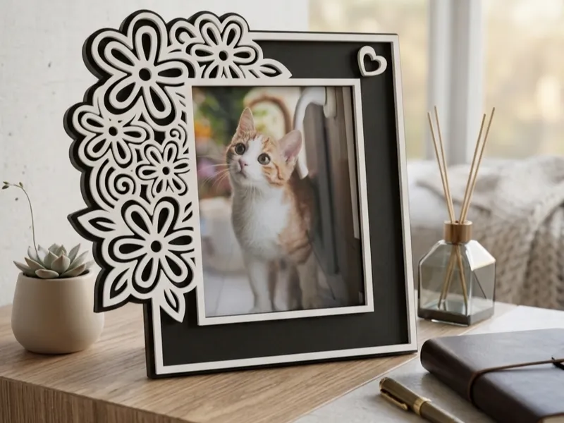 Floral Layered Photo Frame | Cornice Portafoto