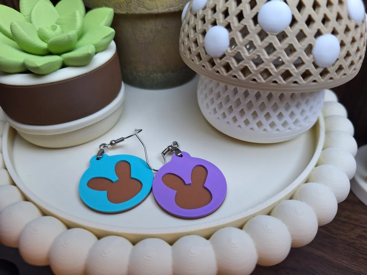 Bunny Easter Earrings view 2