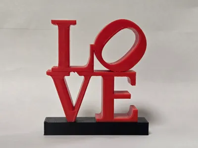 mini LOVE sculpture replica desk decoration