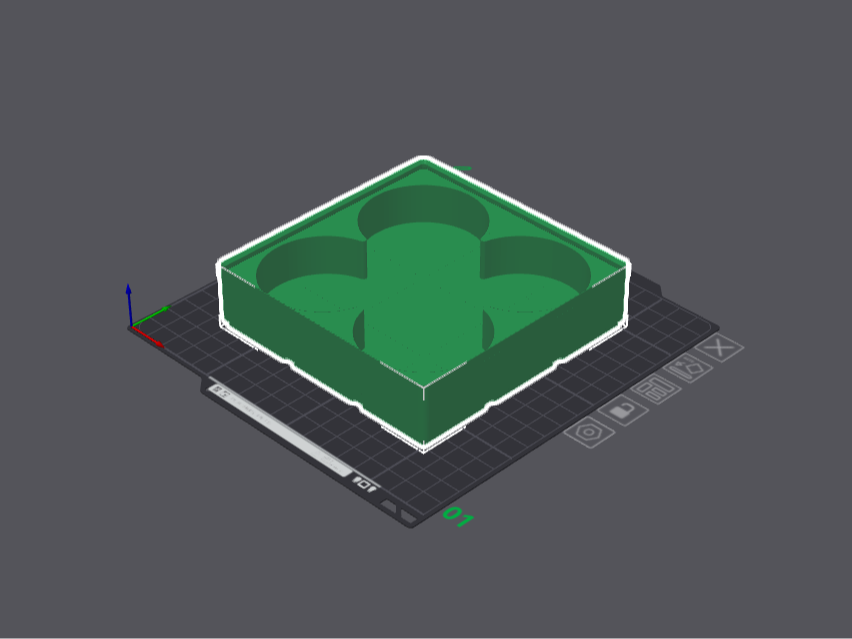 Gridfinity Cutout for Mobula 8 