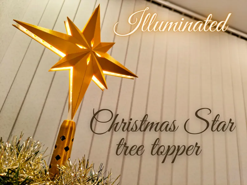 Illuminated Christmas Star tree topper 