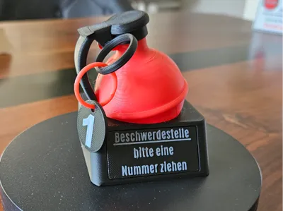 Hand grenade with middle finger