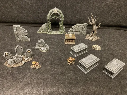 Escenografía en miniatura: Terrain set 1 — referencia de MakerWorld