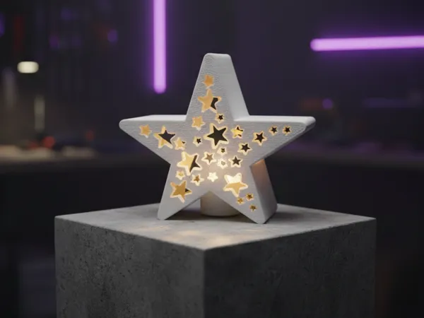Étoile du Nouvel An lumineuse