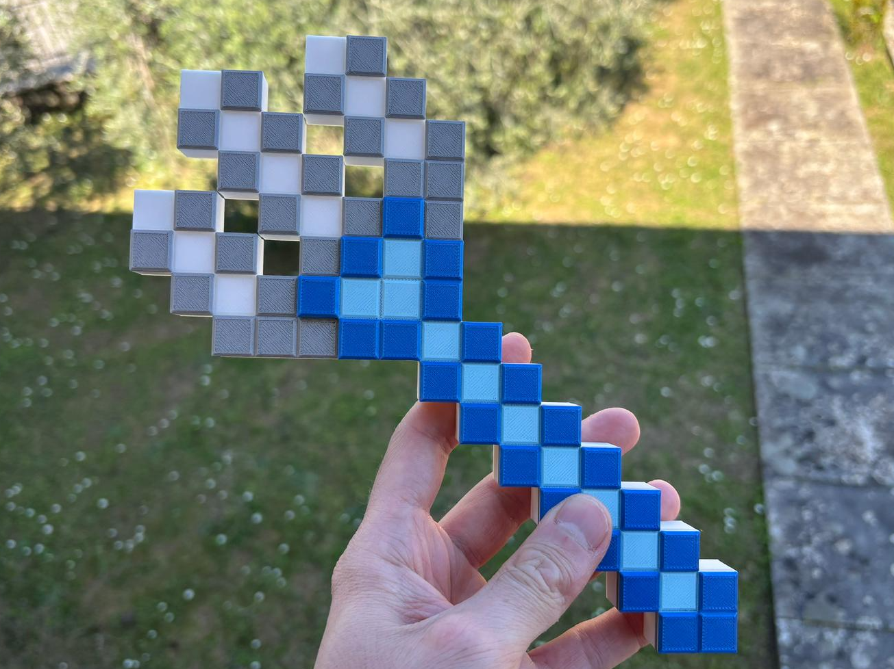 Miniatura 1 do modelo 3D Minecraft Trident NO AMS