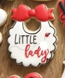 Adorable Bib with Bow 3D Printed Cookie Cutter