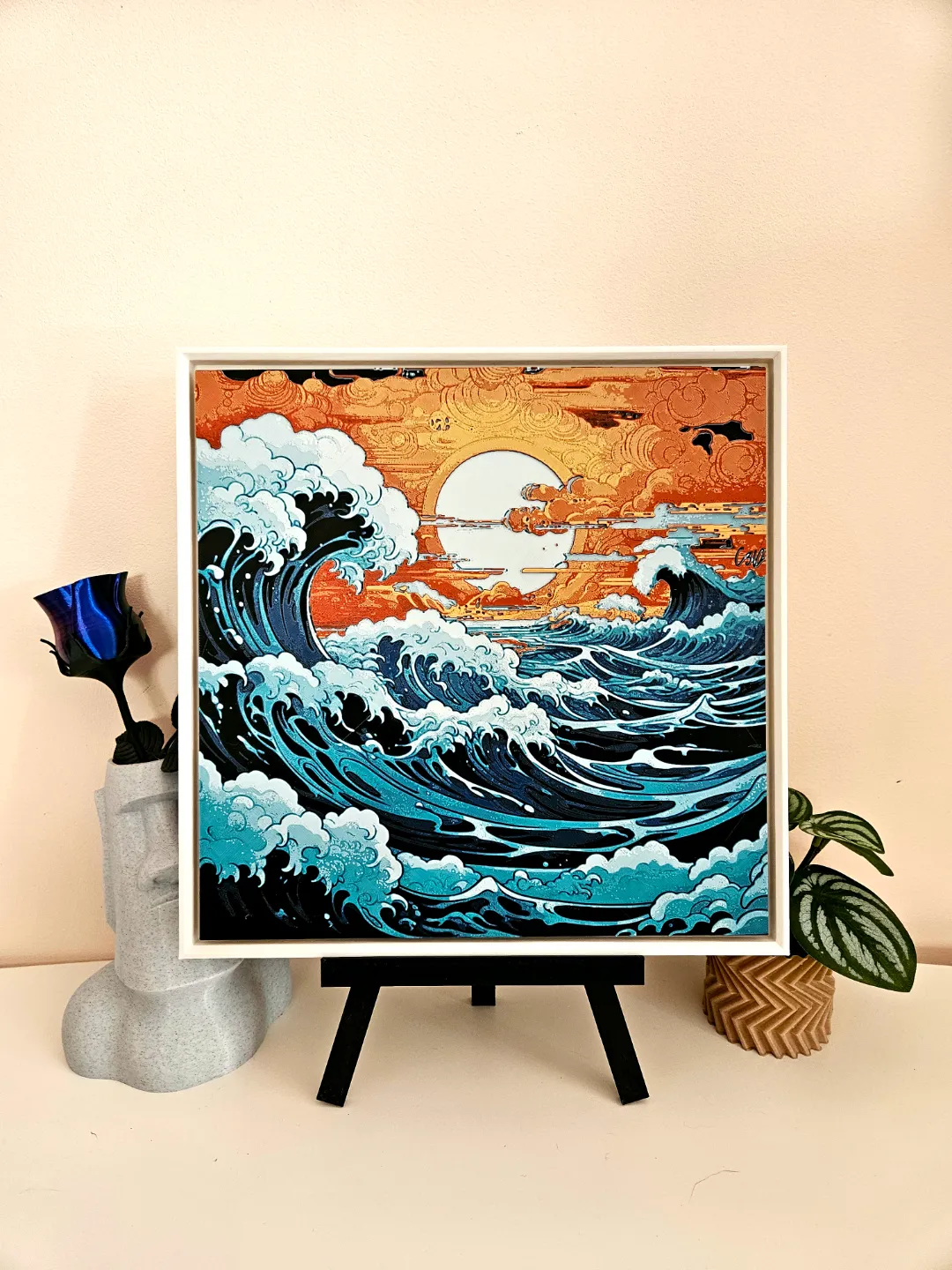 Japanese Wave - Filament Painting (HueForge) view 2