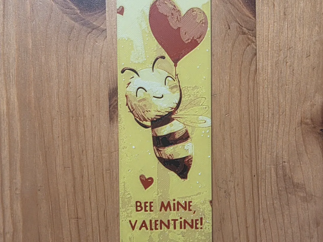 Bee My Valentine Bookmark - Free 3D Print Model - MakerWorld