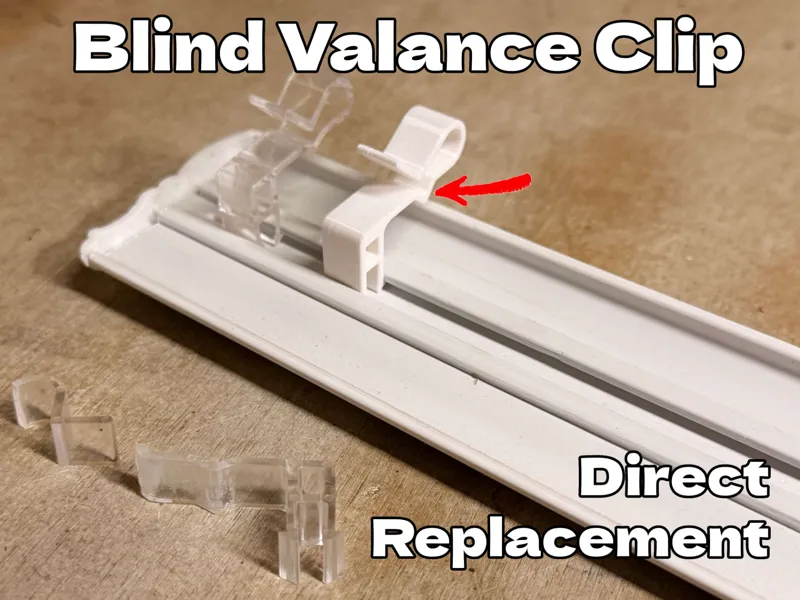 Universal Window Blind Valance Clip