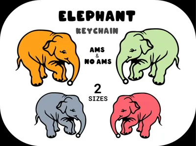 Elephant Keychain – AMS & NO AMS (2 Sizes)