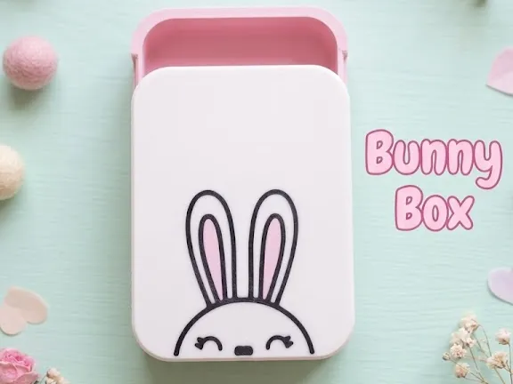 Caja de almacenaje pastillero de conejo adorable