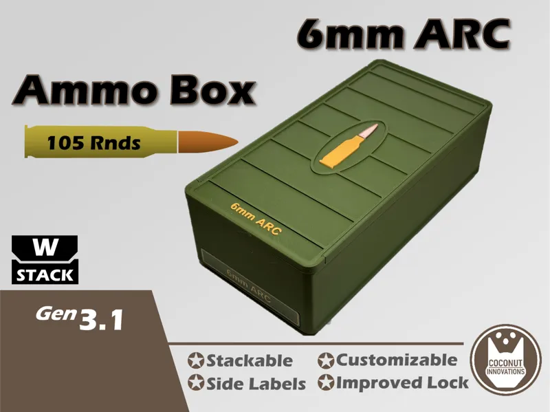 Ammo Storage Box - 6mm ARC - 105 Rounds