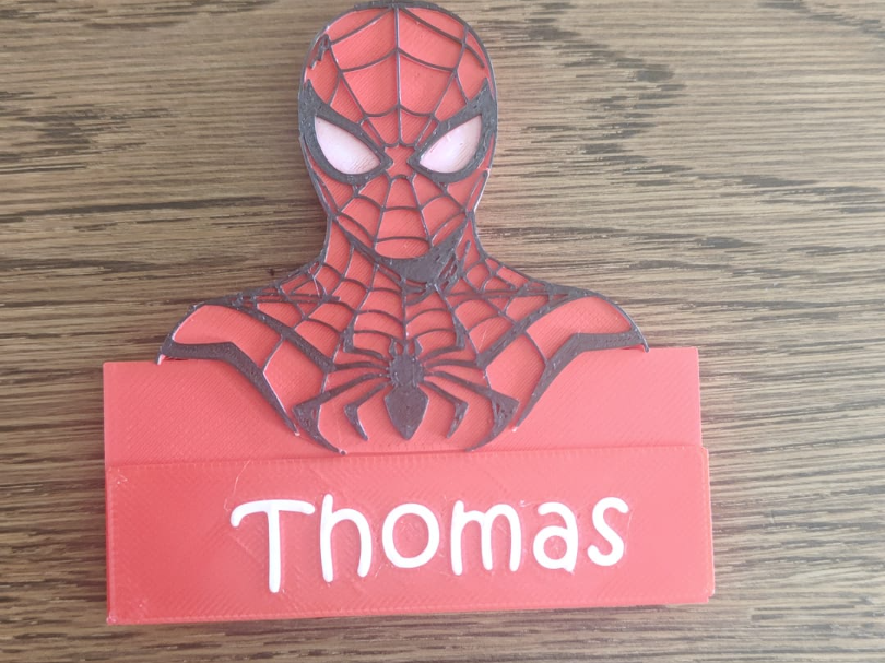 thomas Spiderman Custom Desktop Nameplate / Sign