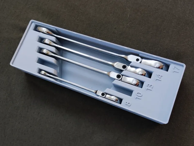 Gridfinity tray Parkside articulated wrench set