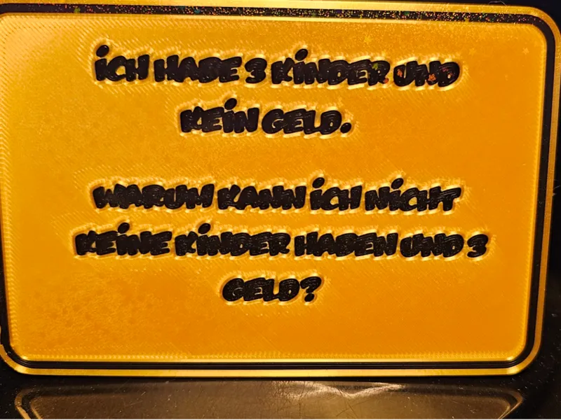 Schild 3 Geld