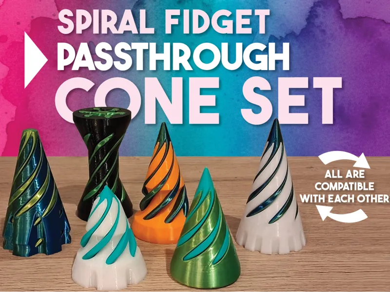 Spiral FIDGET PASSTHROUGH Cone SET